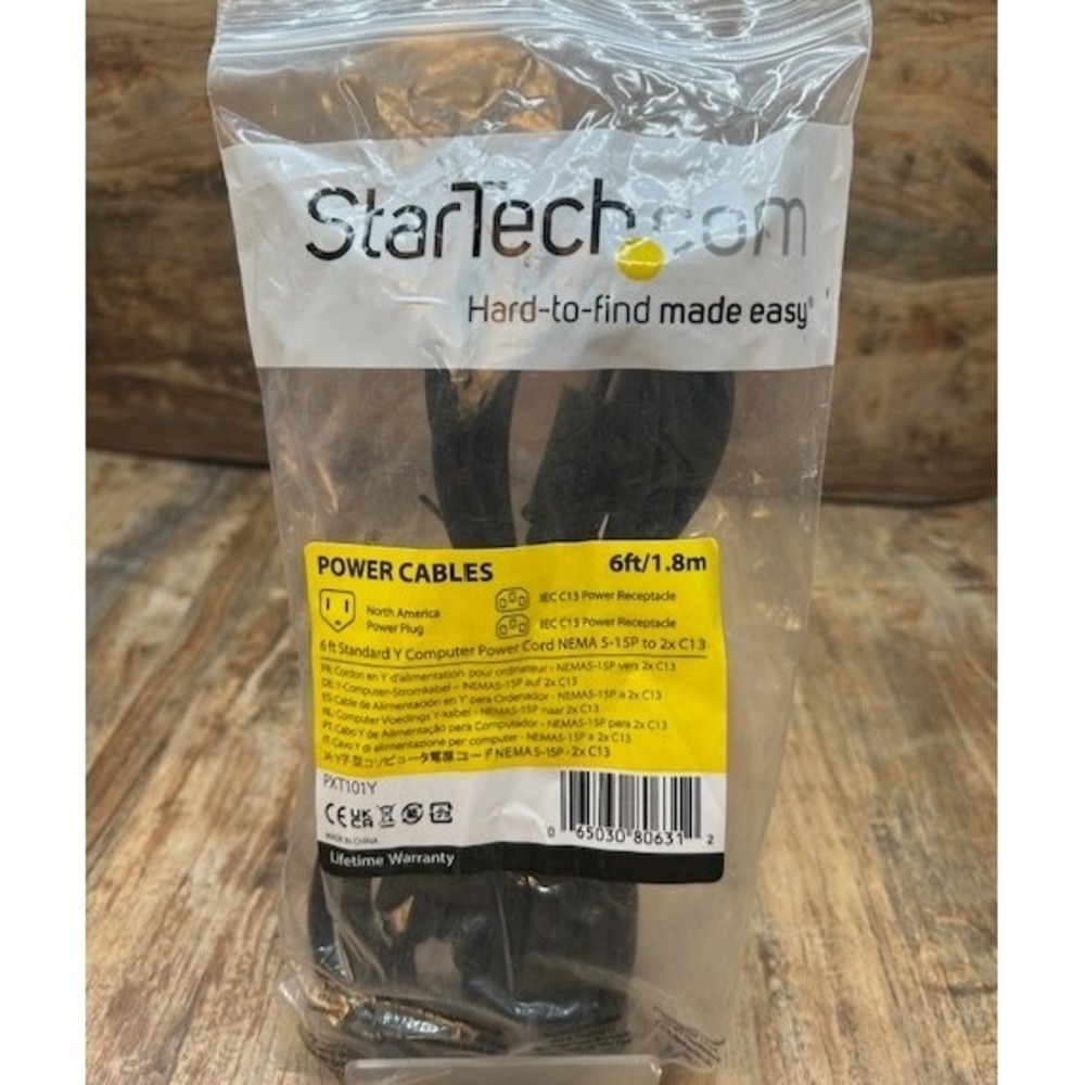 StarTech‎ Universal Y Splitter Computer Dual Monitors Printers Power Cables 6 ft